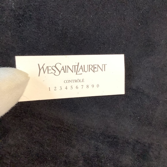 YSL Yves Saint Laurent Suede Fuschia & Black Studded with stones Shoulder bag - Picture 13 of 13